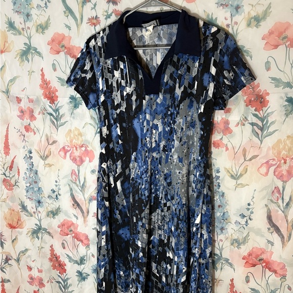 Vintage Blue and Black Sequin Embellished Sheath Mini Dress - Picture 2 of 11